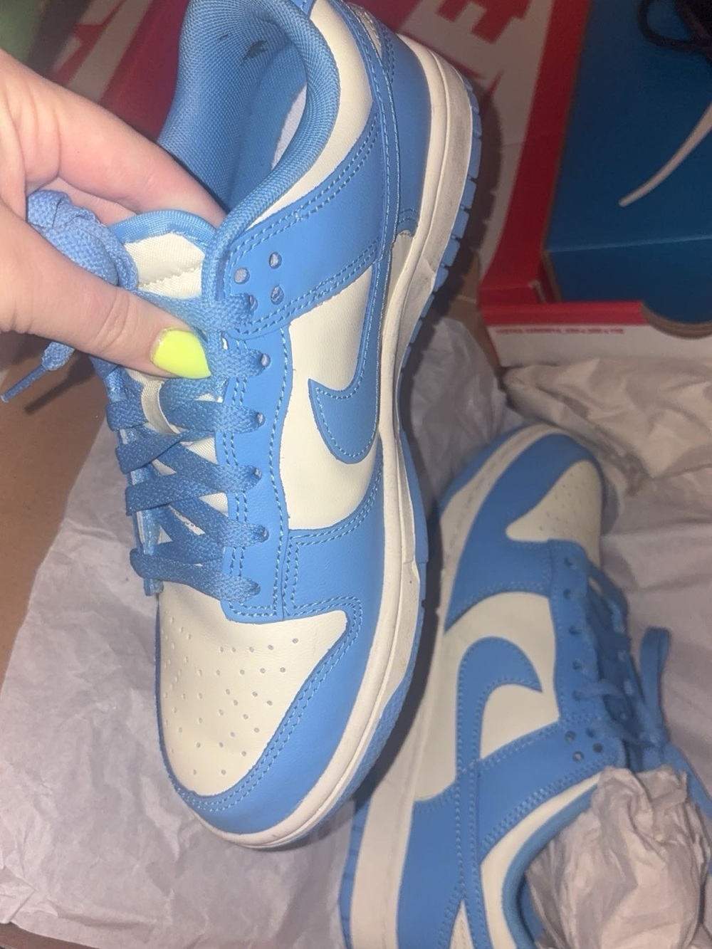 Nike Low-Top Sneakers in Blue and White